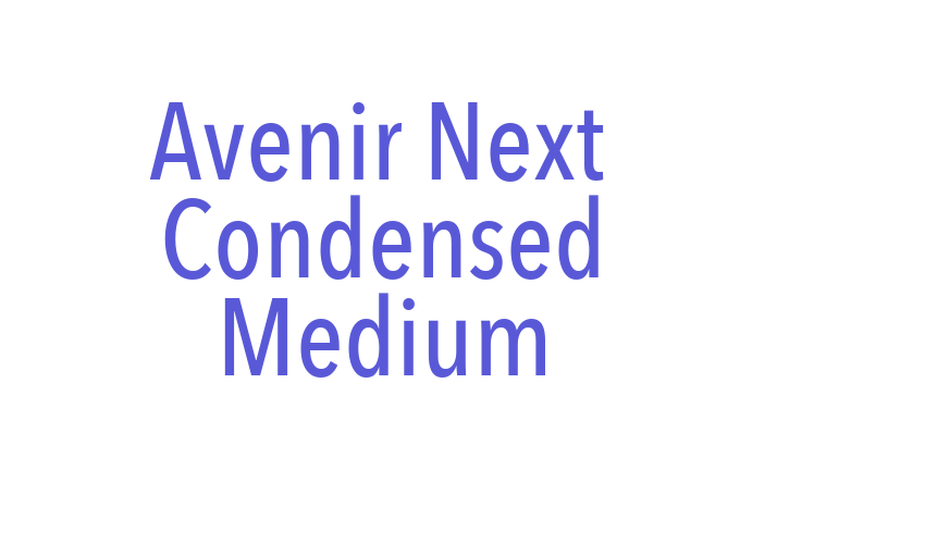 Avenir Next Condensed Medium Font Download