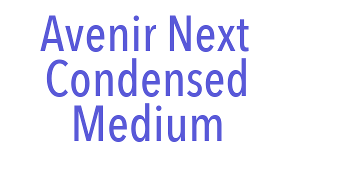 Avenir Next Condensed Medium Font