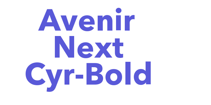 Avenir Next Cyr-Bold Font