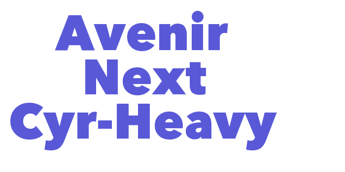 Avenir Next Cyr-Heavy Font