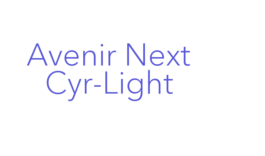 Avenir Next Cyr-Light Font Download