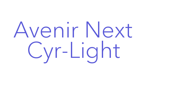 Avenir Next Cyr-Light Font Download