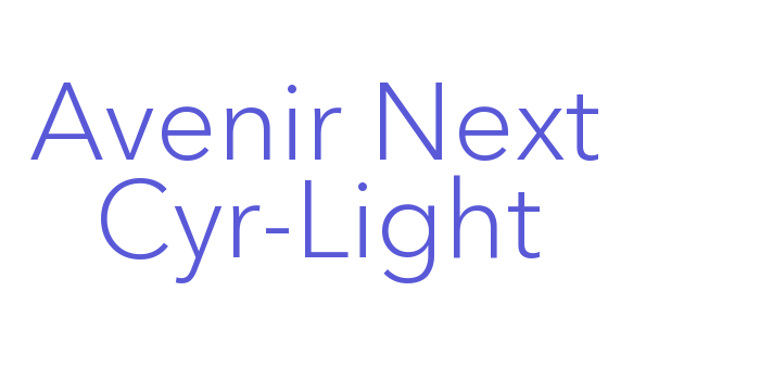 Avenir Next Cyr-Light Font