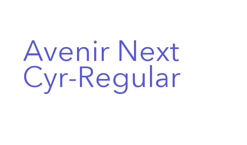 Avenir Next Cyr-Regular Font Download