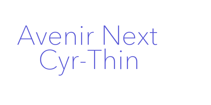 Avenir Next Cyr-Thin Font Download