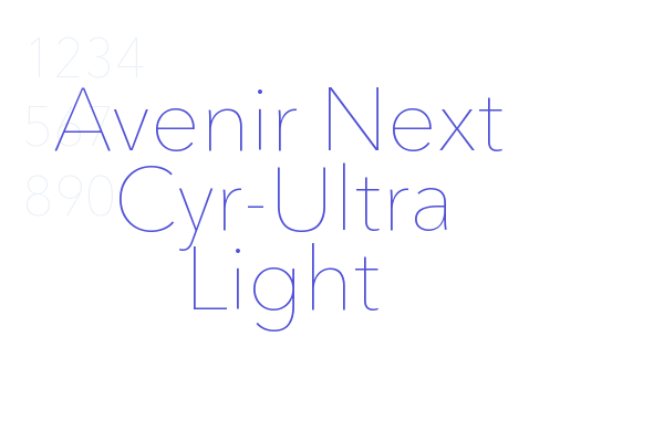Avenir Next Cyr-Ultra Light