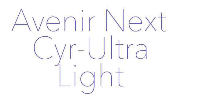 Avenir Next Cyr-Ultra Light Font