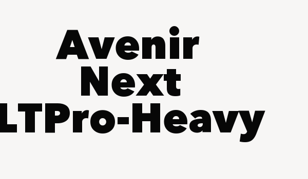 Avenir Next LTPro-Heavy Font