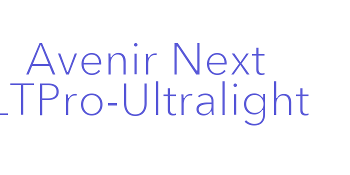 Avenir Next LTPro-Ultralight Font Download