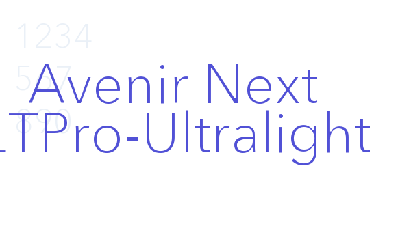 Avenir Next LTPro-Ultralight font download