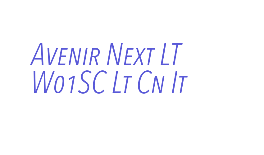 Avenir Next LT W01SC Lt Cn It Font Download