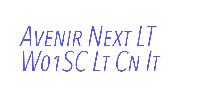 Avenir Next LT W01SC Lt Cn It Font Download