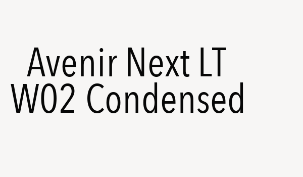 Avenir Next LT W02 Condensed Font