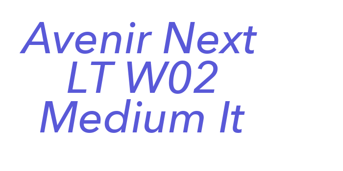 Avenir Next LT W02 Medium It Font Download