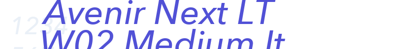 Avenir Next LT W02 Medium It-font