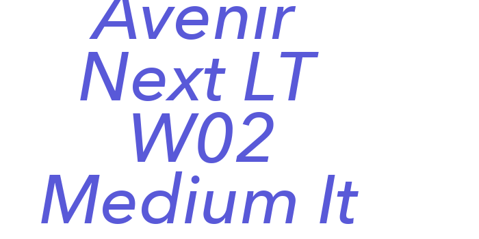 Avenir Next LT W02 Medium It Font