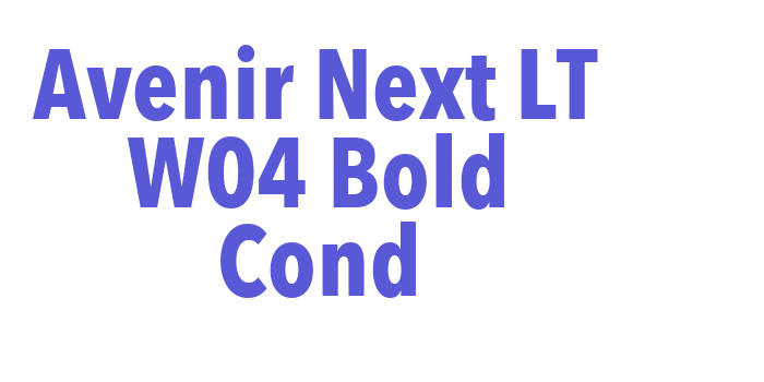 Avenir Next LT W04 Bold Cond Font Download