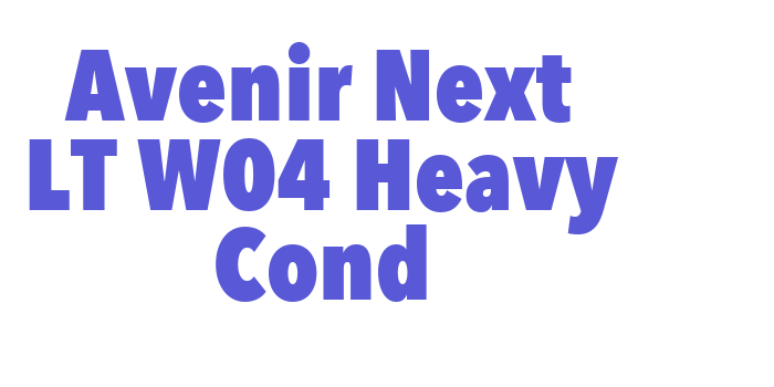 Avenir Next LT W04 Heavy Cond Font Download