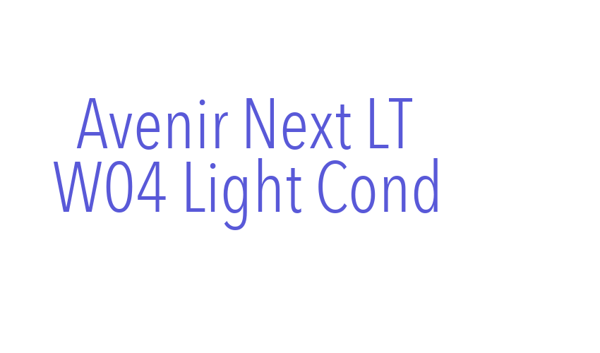 Avenir Next LT W04 Light Cond Font Download