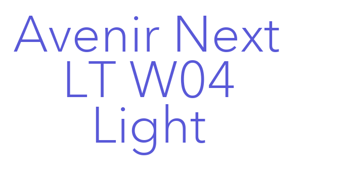 Avenir Next LT W04 Light Font