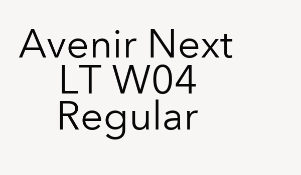 Avenir Next LT W04 Regular Font