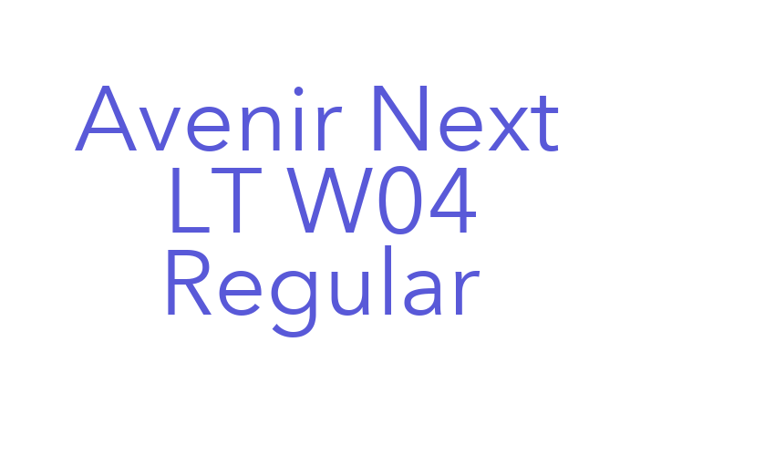 Avenir Next LT W04 Regular Font Download