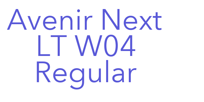 Avenir Next LT W04 Regular Font