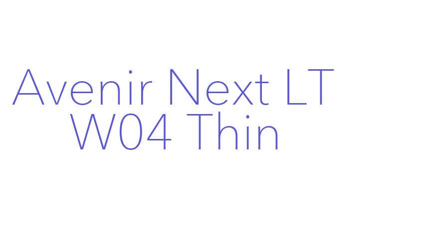 Avenir Next LT W04 Thin Font Download