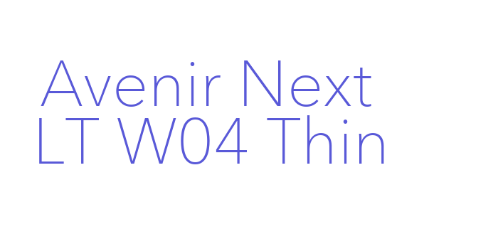 Avenir Next LT W04 Thin Font Download