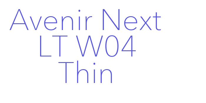 Avenir Next LT W04 Thin Font