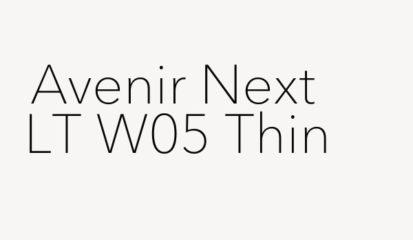 Avenir Next LT W05 Thin Font