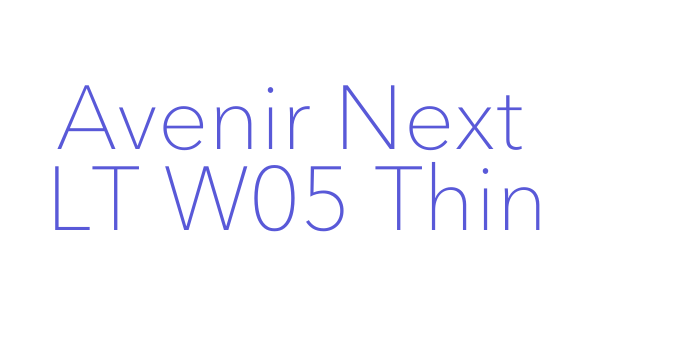 Avenir Next LT W05 Thin Font Download