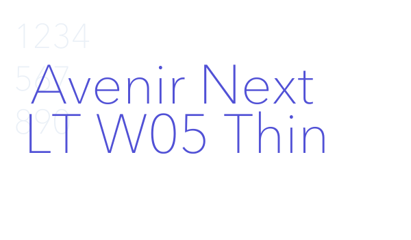 Avenir Next LT W05 Thin font download