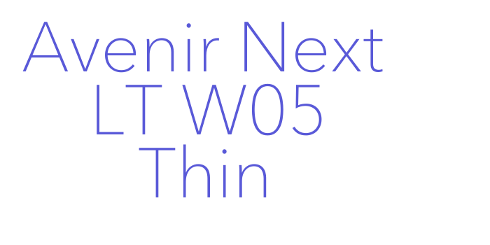 Avenir Next LT W05 Thin Font