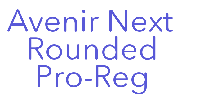 Avenir Next Rounded Pro-Reg Font