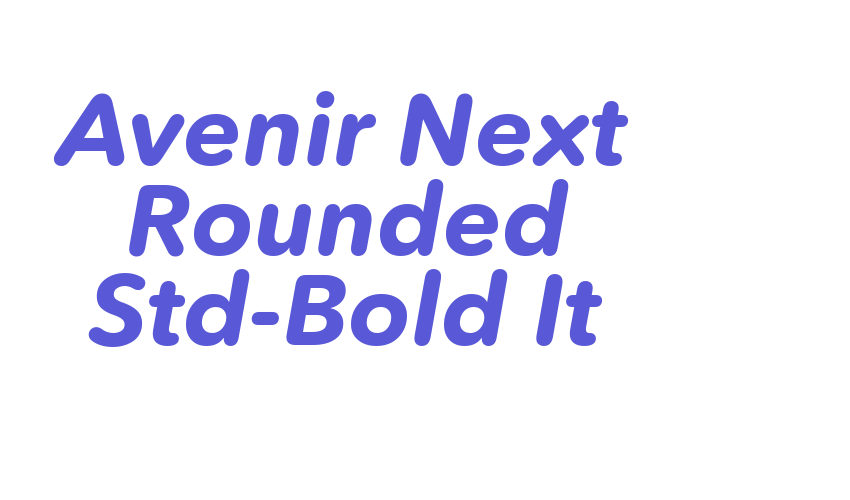 Avenir Next Rounded Std-Bold It Font Download