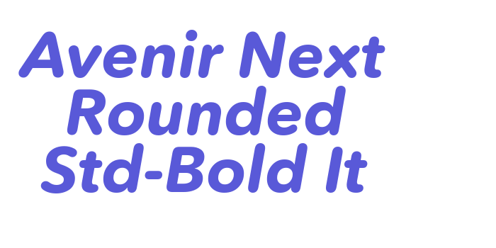 Avenir Next Rounded Std-Bold It Font Download