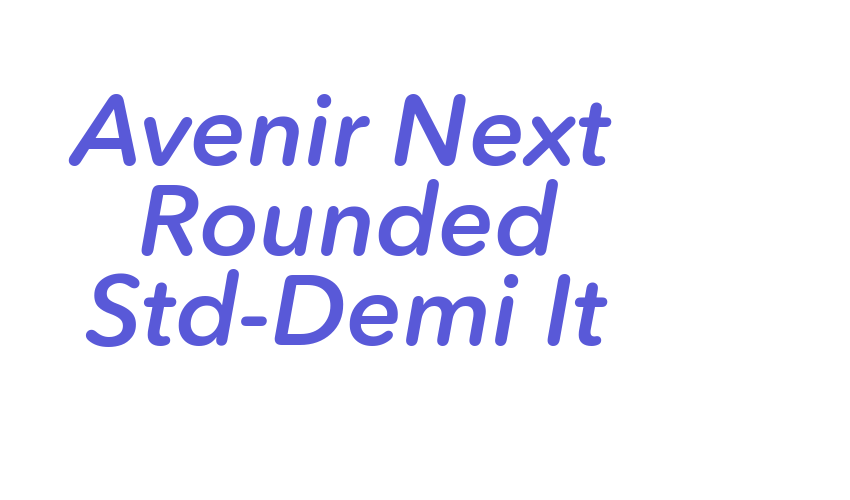 Avenir Next Rounded Std-Demi It Font Download