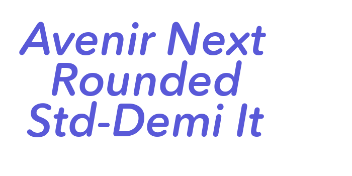 Avenir Next Rounded Std-Demi It Font Download