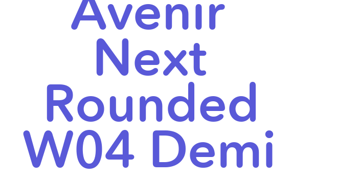 Avenir Next Rounded W04 Demi Font