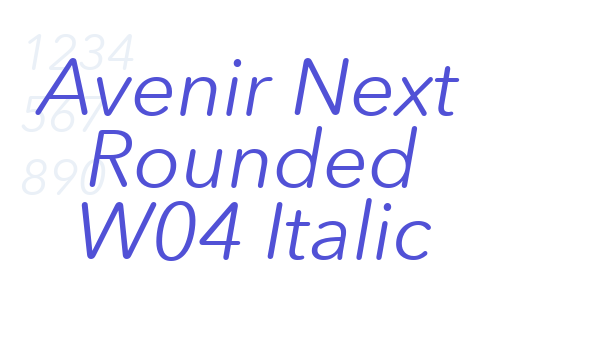 Avenir Next Rounded W04 Italic font download