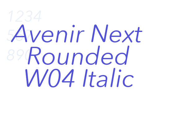 Avenir Next Rounded W04 Italic