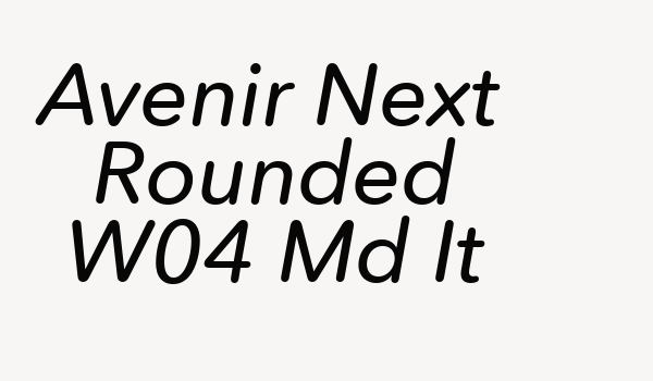 Avenir Next Rounded W04 Md It Font