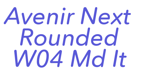 Avenir Next Rounded W04 Md It Font