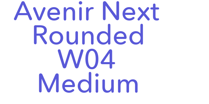 Avenir Next Rounded W04 Medium Font Download