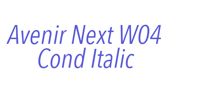 Avenir Next W04 Cond Italic Font Download