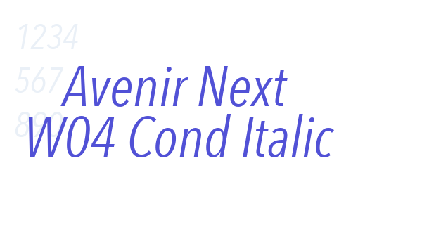 Avenir Next W04 Cond Italic font download