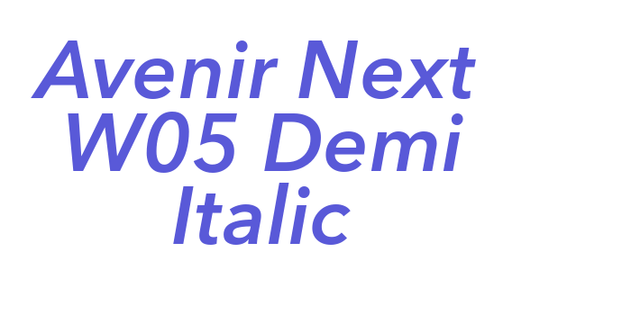 Avenir Next W05 Demi Italic Font Download