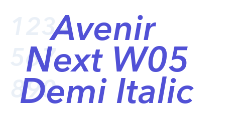 Avenir Next W05 Demi Italic