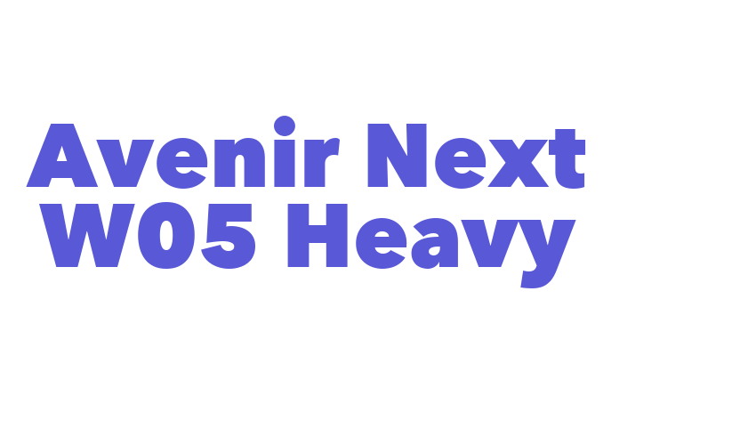 Avenir Next W05 Heavy Font Download